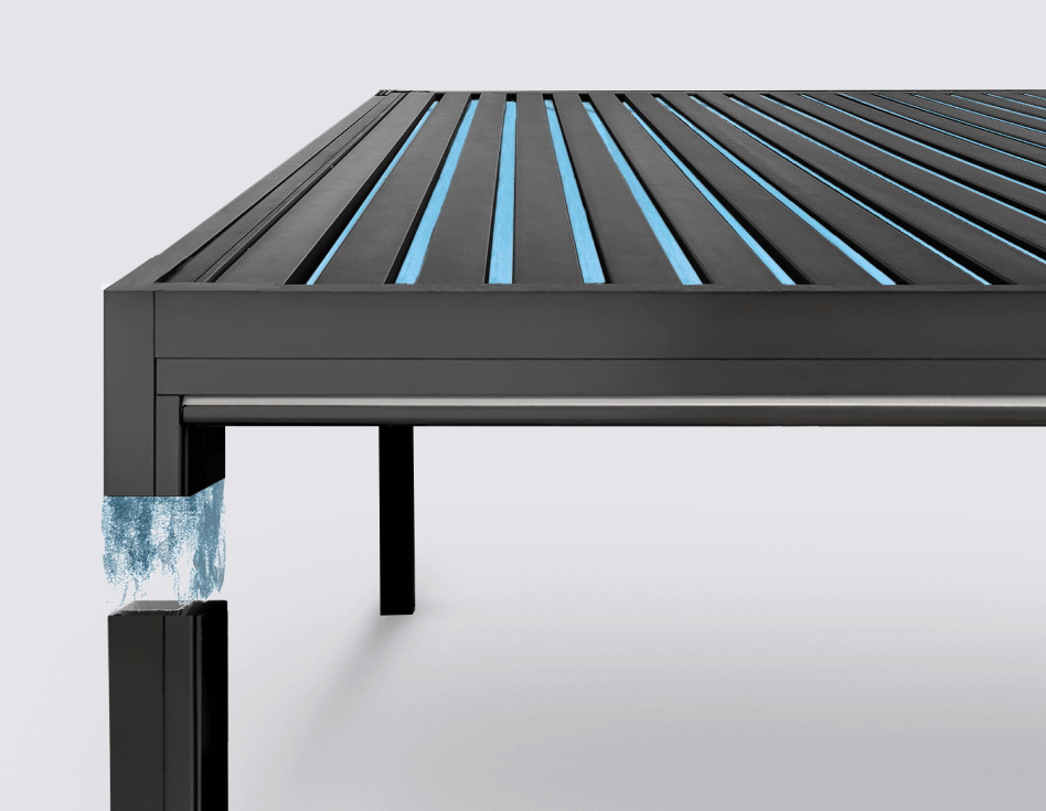 Système de gouttière – pergola aluminium sur mesure