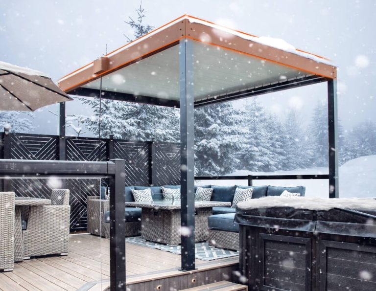 Charge neige pergola